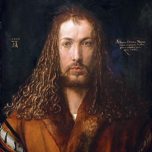 Albrecht Dürer, Selbstbildnis von 1500 (Foto: Wikipedia/Wikimedia Commons)