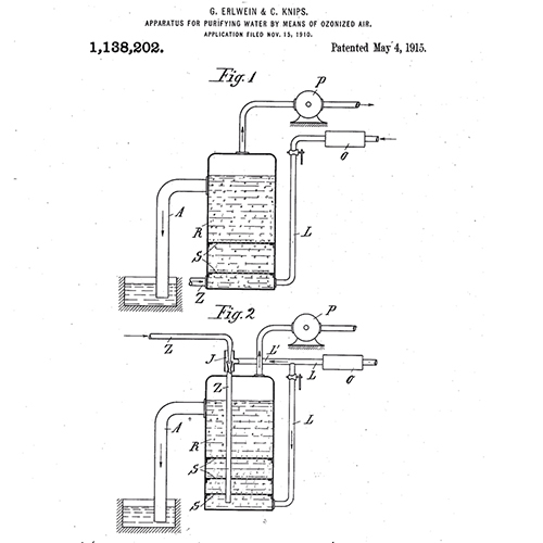 Grafik aus einem US-Patent für Georg Erlwein, 1915 (Foto: Google Patente)
